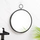Bathroom mirror wall-mounted iron bathroom vanity mirror decorative mirror can be hung desktop vanity mirror wall-mounted washbasin gold circle mirror