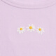 Gap Gap girls 2026 spring new pure cotton cute embroidered short-sleeved T-shirt children's tops US version 886663 Lilac 110/60 (4-5 years old)