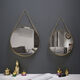 Bathroom mirror wall-mounted iron bathroom vanity mirror decorative mirror can be hung desktop vanity mirror wall-mounted washbasin gold circle mirror