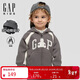 Gap Boys' 2025 Autumn New Logo Patch Embroidered Velvet Hooded Sweatshirt Children's Wear 804543