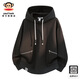 Big-mouthed monkey (paul frank) design hooded sweatshirt for men in spring and autumn new American fashion brand loose retro jacket casual and versatile clothes black official authentic 4XL recommended 195-215Jin Jin equals 0.5 kg