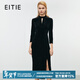 EITIE Noble Deep V Slim Fit Slit Velvet Sequin Dress Autumn and Winter New Banquet Women's Dress 8077703 Minimalist Black 20 S (155)