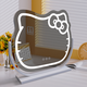 Cosmetic mirror with light smart desktop led master bedroom dressing table desktop light luxury cute cream style mirror medium white plug-in model 38*35cm three-tone lighting + rotatable
