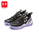 Under Armor children's shoes, men's and women's strong basketball shoes, spring mid-to-large children's knob mesh breathable sports shoes 2621502