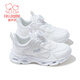 Fuluo Mi Girls Breathable Mesh Shoes Spring New Campus Versatile Casual Sports Shoes Junior High School Students Running Shoes White 31