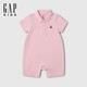 GAP Infant and Toddler 2026 Spring New Bear Embroidered Short-Sleeved POLO Shirt Jumpsuit Children's Wear 867655