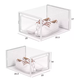 Yusenyi Shoe Box Transparent Storage Box Folding Shoe Cabinet for Shoes Shoe Box Shoe Rack Shoe Storage Artifact Porch 1 Pull High Quality Round Hole Small (Transparent White Frame) 1 Pack 33.5x23x14cm