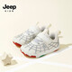 Jeep children's toddler shoes spring 2026 new children's shoes soft sole non-slip breathable baby shoes for boys and girls cream white 24 shoe inner length about 15.3cm