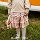 Happyology British children's spring new children's clothing skirt girl baby floral skirt multi-layer cake skirt Luxembourg Garden, retro yellow 92 (92cm)