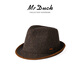 Mr DUCK British Moon all-wool hat for men, genuine high-end gentleman's hat, winter old money style casual formal jazz hat, dark earthy tan (100% wool)-MW462108 M (55-57cm)