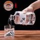 Baijie wine bottle, glass liquor bottle, bubble wine bottle, liquor bottle, special high-end home brewing container, two empty wine bottles as a gift