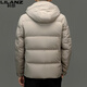 利郎（LILANZ）高端男装羽绒服冬季新款中青年休闲防寒衣服加厚保暖可拆帽外套男 蓝色 3XL 190