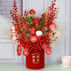 Xu Shansi decorative ornaments fortune fruit red fruit simulation floral blessing bucket flower arrangement fortune ornaments home prosperous house New Year ornaments hot stamping 50cm-Peaceful Joy + Apple