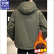 ROMON autumn and winter cotton thickened cotton clothes men's youth casual hooded jacket workwear style windproof jacket men's M1120 cotton khaki L (approximately 110-140Jin Jin equals 0.5 kg)