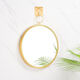 Bathroom mirror wall-mounted iron bathroom vanity mirror decorative mirror can be hung desktop vanity mirror wall-mounted washbasin gold circle mirror