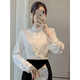 Playboy (PLAYBOY) new Chinese style plate button stand collar shirt women's design niche women's casual national style shirt spring light national style top official flagship white follow the store for priority delivery XS
