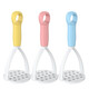 Pupan mashed potato artifact plastic manual masher, food supplement, sweet potato and pumpkin kitchen gadget masher, plastic masher yellow (one pack)
