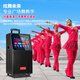 Xianfei square dance audio with display screen outdoor audio karaoke all-in-one machine trolley speaker mobile bluetooth home ktv audio set karaoke machine mobile phone same screen version + dual wireless microphones