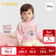 Balabala Crazy Animal IP children's clothing children's sweatshirts plus velvet winter 2025 new tops for boys and girls thickened