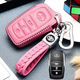 Geeignet für den neuen 2021 Toyota Corolla Key Cover echtes Leder 2019 Corolla Key Case Dual-Motor-Mode-High-End-Schnalle für Männer und Frauen-D-Style-Schwarz (14-18 Modelle mit One-Click-Start)