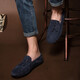 
Shuimuran summer beanie shoes men's Korean version ins trendy breathable driving shoes versatile loafers British fashion shoes blue 9880 39