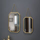 Bathroom mirror wall-mounted iron bathroom vanity mirror decorative mirror can be hung desktop vanity mirror wall-mounted washbasin gold circle mirror