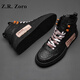 Z.R.Zoro luxury Martin boots men's 2025 autumn and winter new British style versatile work boots trendy high top short boots black 38