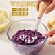 Yong Huan mud press, food supplement tool, mud press, potato, purple sweet potato mud, egg mud spoon, stainless steel thickened beech handle bear mud press++ 1 pack