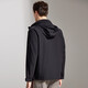 Antonio stowable hooded 26 early spring outdoor windproof casual jacket for young men, comfortable and easy to care for, black M/48 170/88A