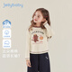 JELLYBABY versatile daily contrasting edge long-sleeved bottoming shirt 26 new spring style girls round neck T-shirt soft big children