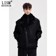 LISM Designer International Light Luxury Brand Fur One-piece Jacket Men's Velvet Thickened 25 New Autumn and Winter Casual Black Leather PW52989A26 Shadow Black M 170 165-170 cm/120-130Jin Jin is equal to 0.5 kg
