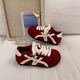 Woodpecker Thick-soled Inner Height-increasing Moral Training Shoes for Women 2026 Spring New Ugly Cute Bread Shoes Versatile Casual Student Sports Shoes Red 36 (230mm)