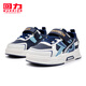Huili children's shoes, versatile children's white shoes, 2026 spring new fashion, soft-soled sports shoes for boys and girls, student shoes, dark blue and white, 36, inner length about 23cm
