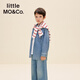 Little MO&Co. Sports little moco children's clothing 26 spring new style boys and girls denim blue long-sleeved shirt tops handsome denim blue 110 110/56