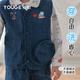 YOUGE spring new baby cotton cartoon printed lapel children's long-sleeved shirt denim