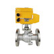 JLQ941F electric flange ball valve high temperature cast steel carbon steel stainless steel cut-off valve O-type switch intelligent cast steel DN40