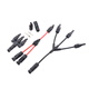 DZQJ MC4 connector 1000V photovoltaic connection component T-type Y-type three-way four-way waterproof male and female plug MC4 30A-1000V tinned male and female set No Specifications