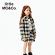 Little MO&Co. parent-child wear little moco children's clothing 25 autumn new style retro plaid shirt long-sleeved tops for boys and girls