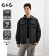 GXG men's three-proof two-color light and short down jacket for men black 175/L