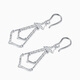 Pt.Charm platinum earrings for women, personality, irregular geometry, trendy new product pt950 platinum earrings, in stock, national inspection certificate 2.6g-2.7g