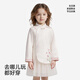 Ying's shopping mall same style dress new Chinese style long-sleeved gauze skirt one-year-old baby girl dress cute new style cream apricot 80 cm