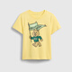 Gap Gap boys 2026 spring new pure cotton creative printed short-sleeved T-shirt children's wear US version 870066 yellow 100 /52 (2-3 years old)