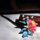 Lingchuan Chinesische Samtblume Haarnadel Ancient Style Hanfu Haarzubehör Braut Samtblume Imitation Ebony Hair Accessoires Stil zwei