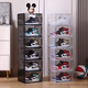 Yusenyi Japanese dust-proof shoe box storage, magnetic side-opening plastic shoe box, stackable space-saving entrance shoe cabinet, transparent side-opening magnetic suction, 18 pieces, 33x29x19cm