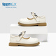 TEENMIX children's shoes 2026 spring new girls campus performance shoes princess shoes medium and large children's soft sole versatile small leather shoes single shoes beige 26