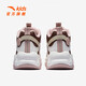 ANTA Children's Synthetic Leather Shoes for Girls and Big Kids 2025 Autumn and Winter New Brownie Velvet Warm Sports Shoes Snow Chestnut Brown/Sea Pink/Ivory White-2 37