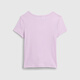 Gap Gap girls 2026 spring new pure cotton cute embroidered short-sleeved T-shirt children's tops US version 886663 Lilac 110/60 (4-5 years old)