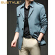 SUSTYLE国际奢侈品牌2025春秋冬季新款风衣青年男士纯色翻领外套 春秋黑色 薄款 8XL (可穿245-265斤)