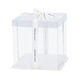 50 sets of fully transparent birthday box packaging boxes, four-inch, 6-inch, 8-inch, 10-inch, 12-inch double-layered three-layer baking boxes, 12-inch double-layered 36*36*27cm, 50 sets of fully transparent