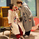 Palando Coral Fleece Couple Pajamas for Women in Autumn and Winter Long Sleeve Bathrobe Extended Men's Pajamas for Couples Can We Wear Home Suit Winter 9913 Women's XL Size